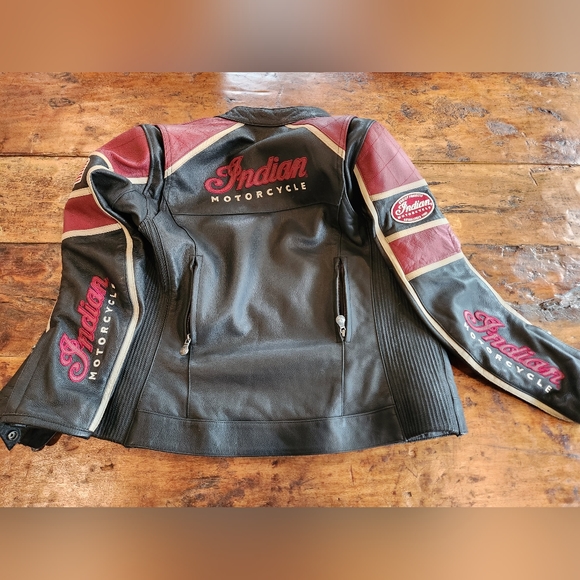 Indian Leather Cafe style jacket - size M - Picture 12 of 14
